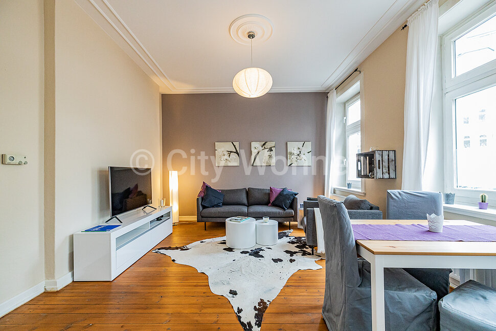 Alquilar apartamento amueblado en Hamburgo Ottensen/Boninstraße.  salón