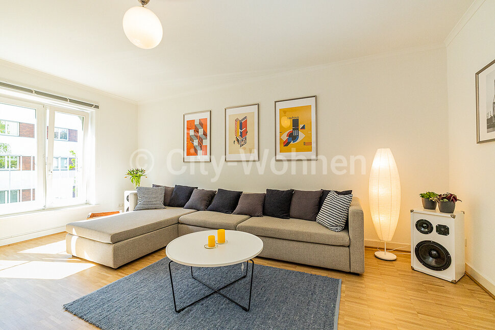 Alquilar apartamento amueblado en Hamburgo Ottensen/Barnerstraße.  salón