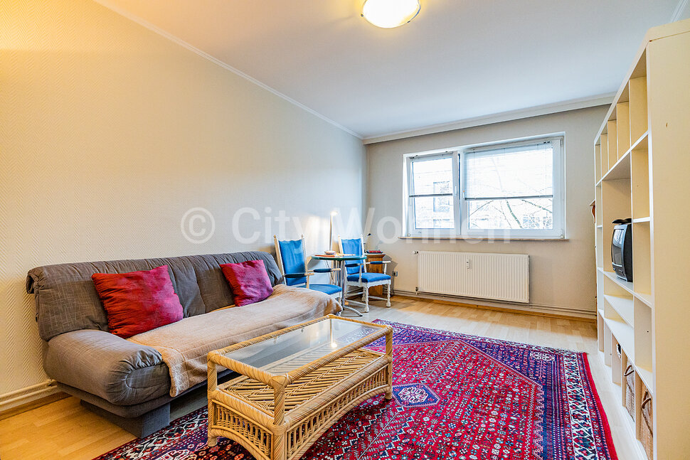 Alquilar apartamento amueblado en Hamburgo Barmbek/Vogelweide.  salón