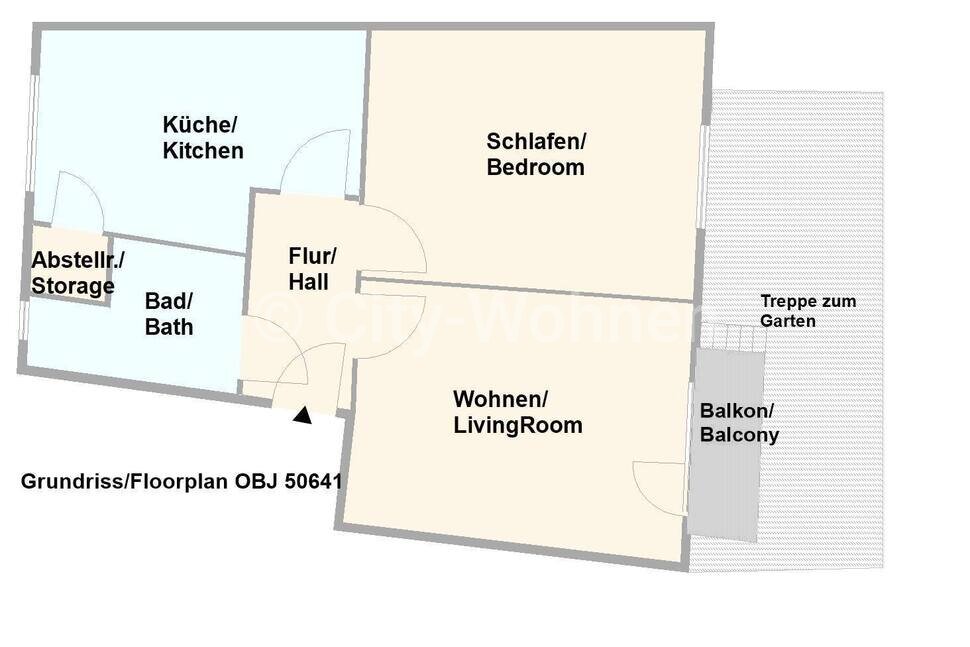 moeblierte Wohnung mieten in Hamburg Barmbek/Stradellakehre.  Grundriss