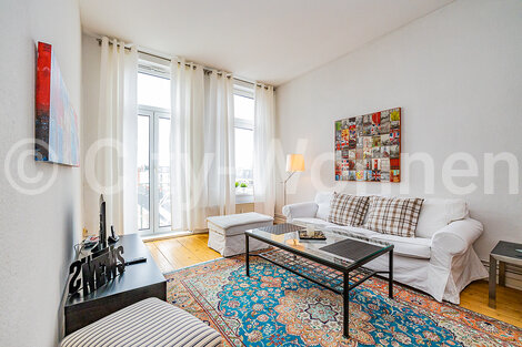 furnished apartement for rent in Hamburg Rotherbaum/Rothenbaumchaussee. living room