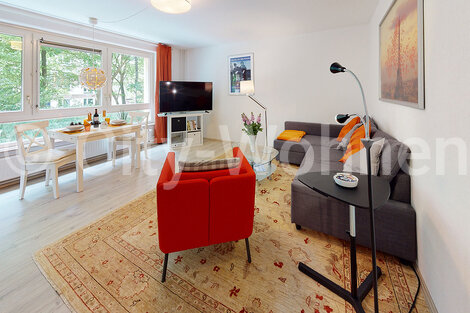 moeblierte Wohnung mieten in Hamburg Lokstedt/Grandweg. Wohnzimmer