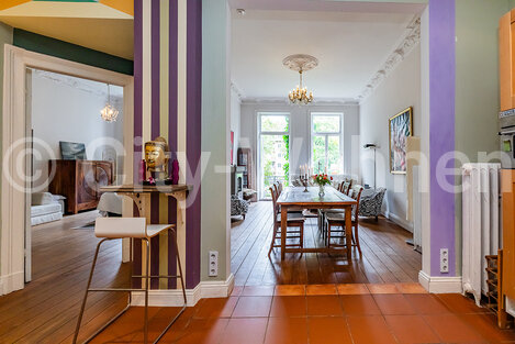 moeblierte Wohnung mieten in Hamburg Harvestehude/Brahmsallee.