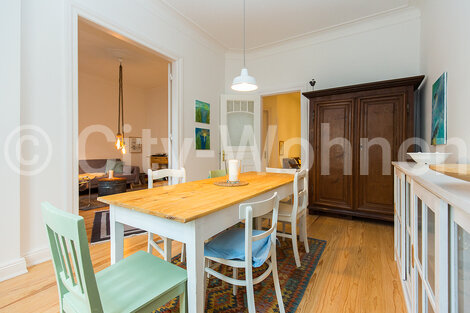 Alquilar apartamento amueblado en Hamburgo Eimsbüttel/Lutterothstraße. comedor