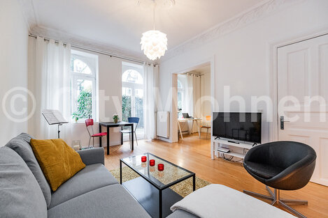 moeblierte Wohnung mieten in Hamburg Hoheluft/Roonstraße.