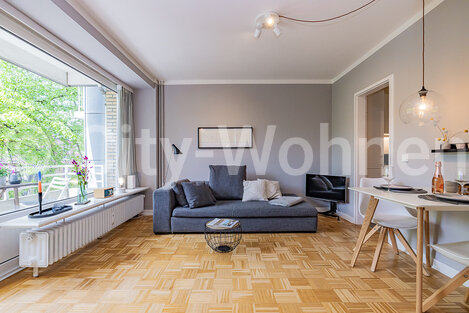 moeblierte Wohnung mieten in Hamburg Eppendorf/Frickestraße.