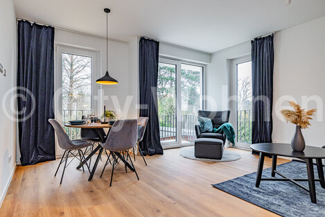 moeblierte Wohnung mieten in Hamburg Lokstedt/Behrkampsweg.