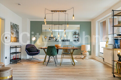 moeblierte Wohnung mieten in Hamburg Uhlenhorst/Kanalstraße.