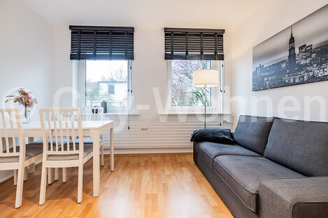 moeblierte Wohnung mieten in Hamburg Eppendorf/Kegelhofstraße.