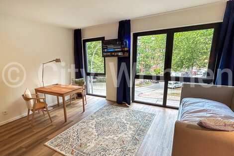 moeblierte Wohnung mieten in Hamburg Wandsbek/Walddörferstraße.