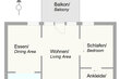 furnished apartement for rent in Hamburg Groß Flottbek/Müllenhoffweg.  floor plan 2 (small)